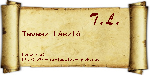 Tavasz László névjegykártya