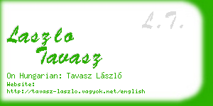 laszlo tavasz business card